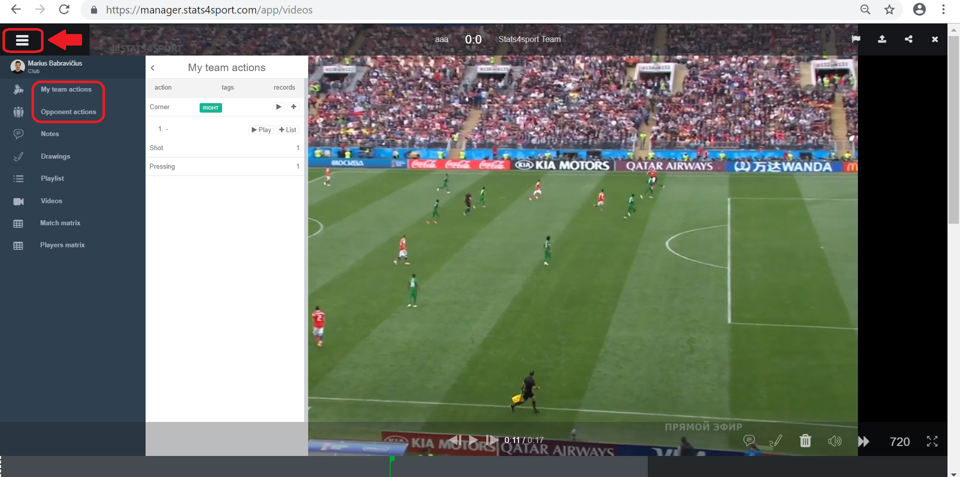 How to create playlist on video analysis — illustration