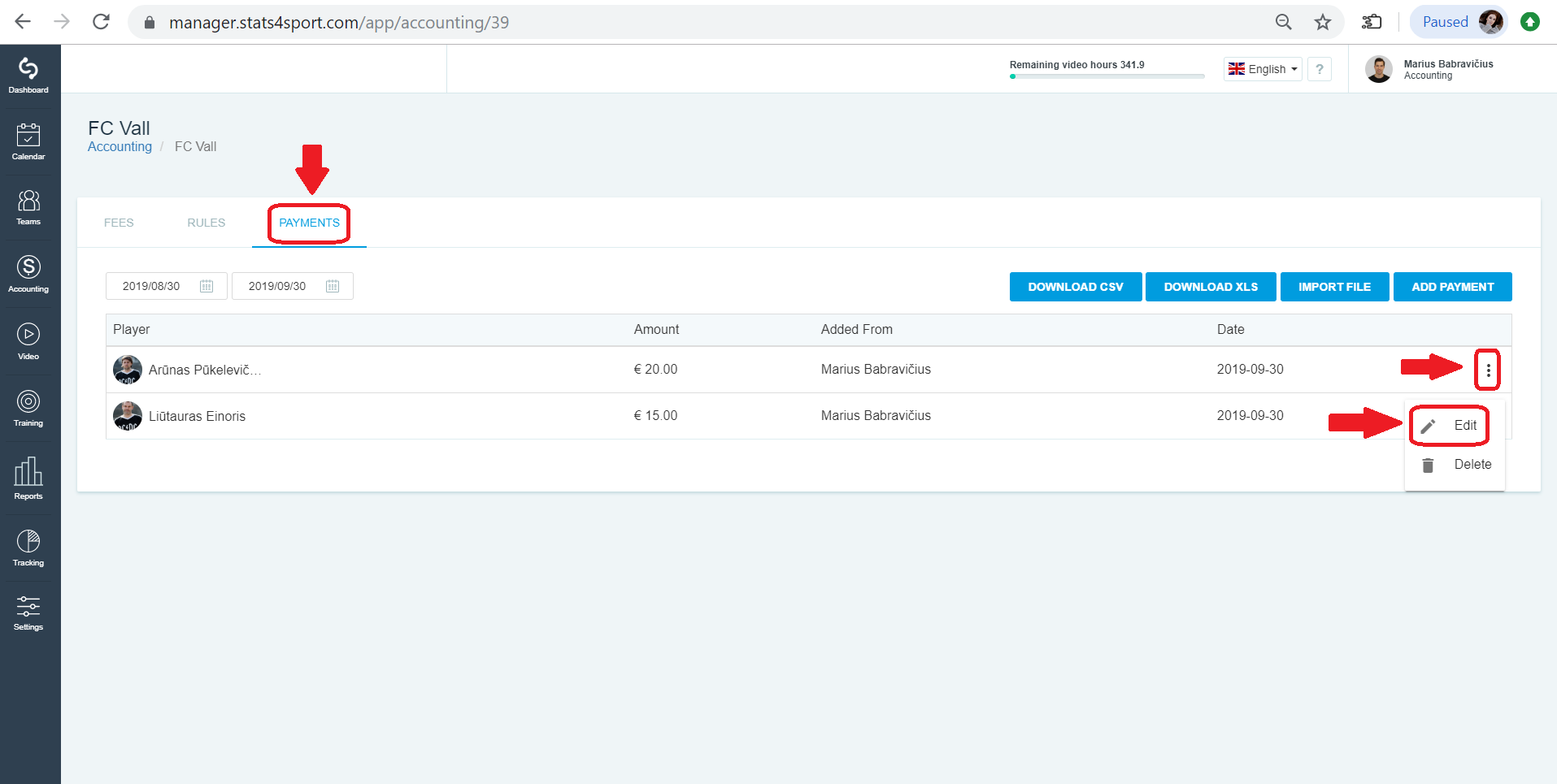 Edit payment — illustration